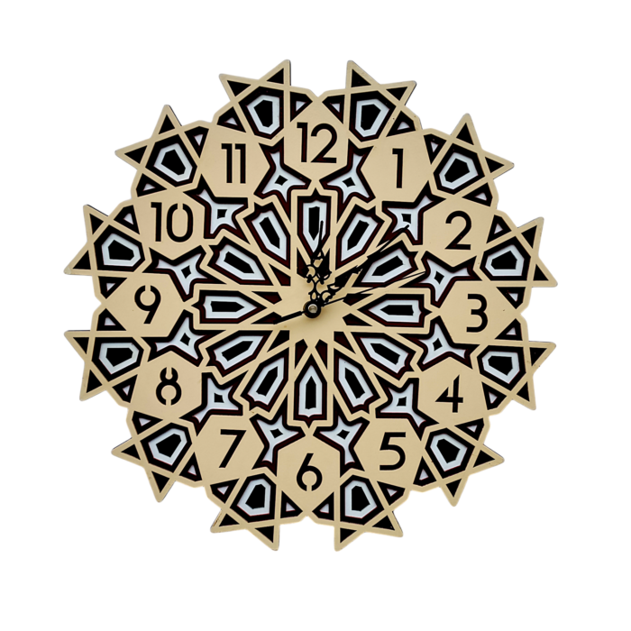 Round Multilayer Mandala Wall Clock – A Vibrant Fusion of Art & Time - Image 4