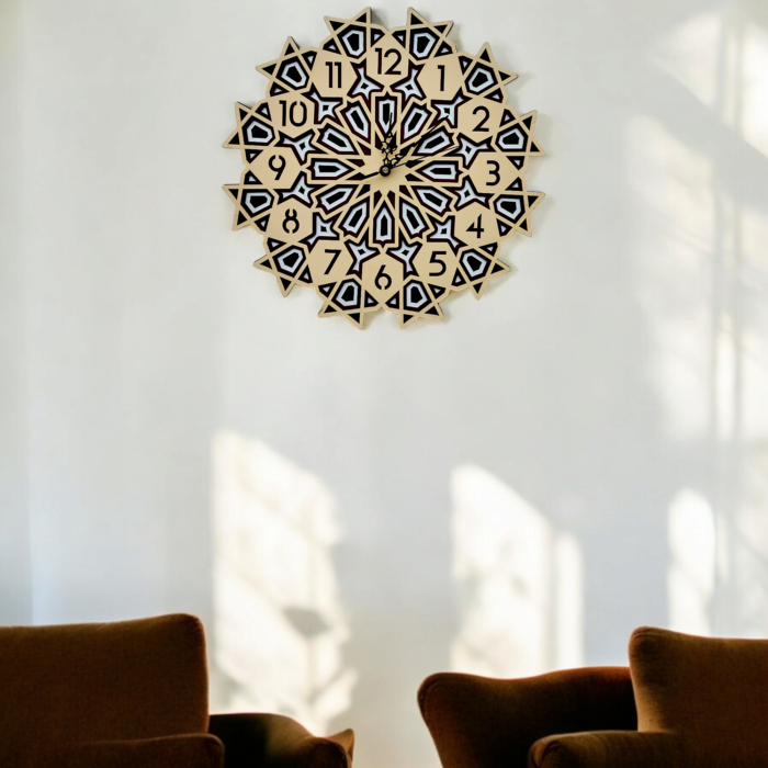 Round Multilayer Mandala Wall Clock – A Vibrant Fusion of Art & Time - Image 5