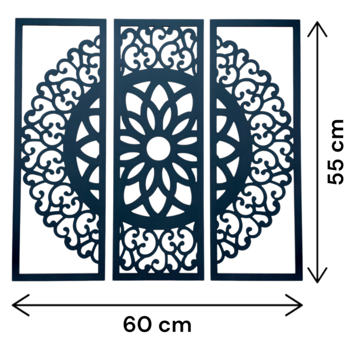 "Wooden 3D Wall Art – Set of 3 Panel Frames" - Image 5