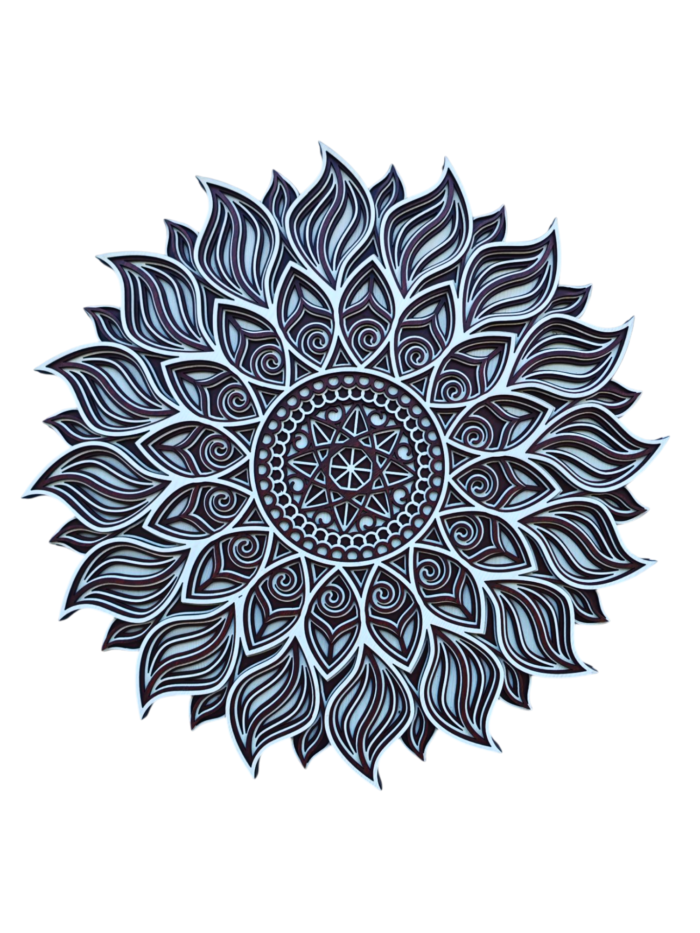 Radiant Mandala – Wooden Sun Wall Art - Image 4