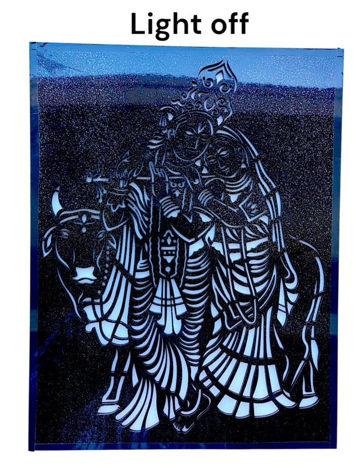 Divine Glow: Radha Krishna LED Wall Decor ✨💖🎨 - Image 3