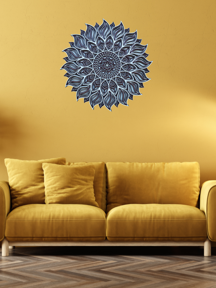Radiant Mandala – Wooden Sun Wall Art - Image 6